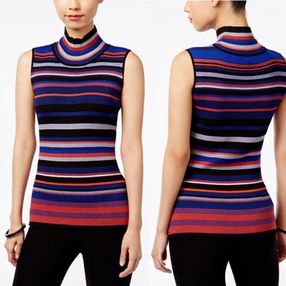 ECI Sweaters - ⚡️ NEW $60 ECI Striped Mockneck Sleeveless Sweater